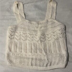 Abercrombie & Fitch Cream Knit Women's Crop Top